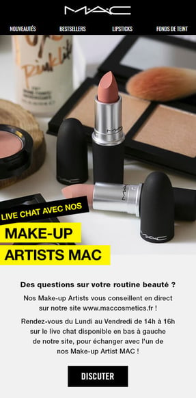 Makeup live session organized by MAC Cosmetics for its customer community